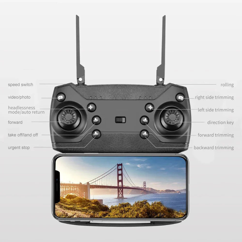 E88 Pro Foldable Quadcopter Drone - WIFI FPV, HD 4K Camera, Altitude Hold - Globaluniversal