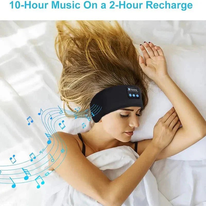Bluetooth Sleep Headband – Wireless Headphones, Built - In Speakers, Comfortable Fabric, 10 - Hour Battery Life - Globaluniversal